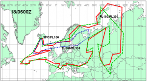 MET office -- ash cloud forecast for 18 April 0600 UTC